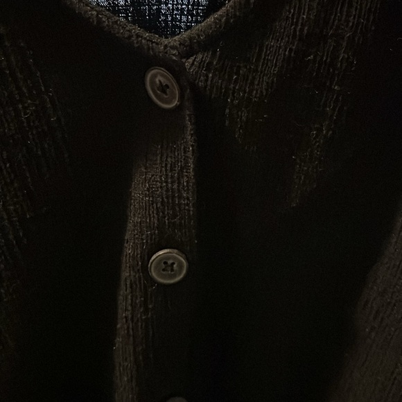 Texture and Thread Madewell Button Front Black Mini Dress Medium - Picture 3 of 4